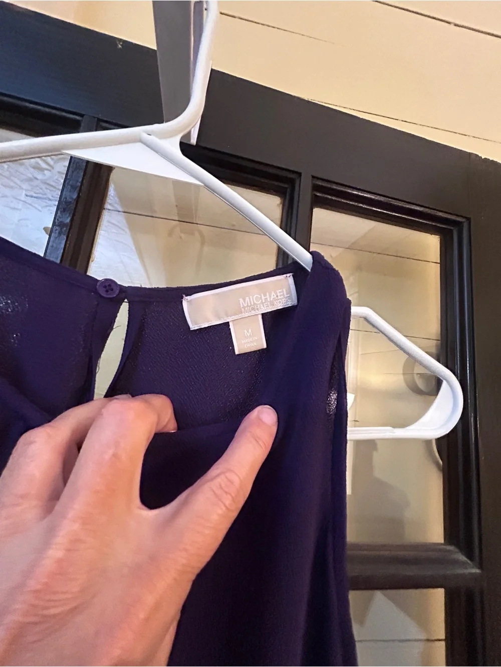 Michael Kors Cold-Shoulder Purple Women's Blouse